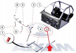 Aixam 710CX311 LAGA SLIDE CONNECTOR НОЖКА КОЛЯСКА AIXAM AMBITION КРОССОВЕР ОРИГІНАЛ - ЛІВА
