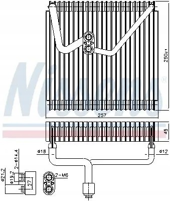 Nissens 92339 Випаровувач кондиціонера 92339 nissens