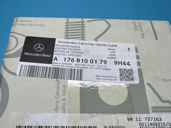 Mercedes-Benz OE A1768100179, A-176-810-01-79, A17681001799H44 Попільничка тунелю Mercedes A W176 CLA C117 GLA X156 A1768100179 Оригінал