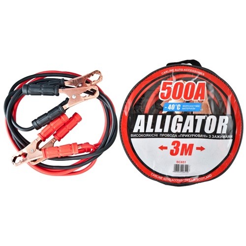 BC651 ALLIGATOR Провода прикурювачі Alligator 500A 3м