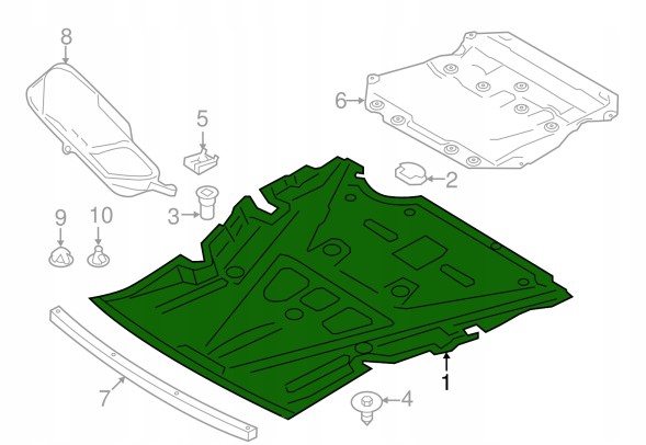 Китай BMV51757241818 Нижня захисна кришка двигуна BMW 3 F30 F32 F34 F36 4x4 передня