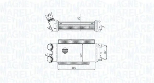 MAGNETI MARELLI 351319205290 Охолоджувач повітря інтеркулер 351319205290