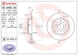 08 9460 61 BREMBO Диск гальмівний