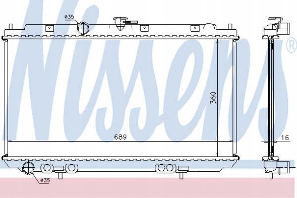 Nissens 67346A Nissens 67346a радіатор охолодження, система охолодження двигуна