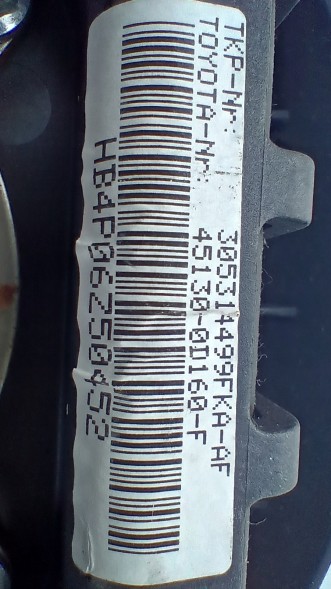 Toyota OE 45130-0D160 45130-0D160 ПОДУШКА БЕЗПЕКИ ВОДІЯ TOYOTA YARIS II 45130-0D160 2009-2012 LIFT