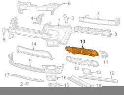 CHINA 68164480AC Ролета повітряна жалюзі jeep cherokee 2013 - 2018