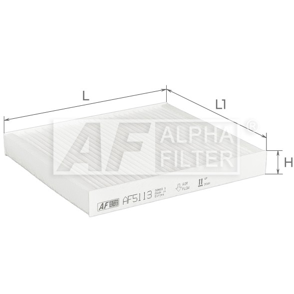 AF5113 ALPHA FILTER Фільтр салону к т 2 шт
