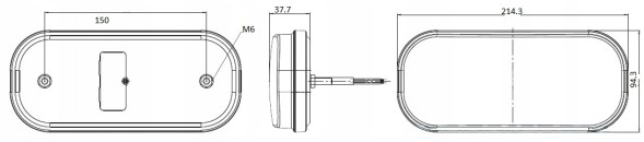 КАМ-ТРЕЙЛЕРИ KAM-01987 Світлодіодна задня лампа комплект напівпричіп авто лавета причіп 6 функцій l+p