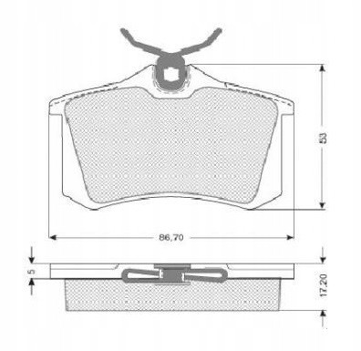 РС MS-13046029 Гальмівні колодки задні audi a3 a4 a6 c5 vw golf 4 5 6 passat b5 octavia fabia