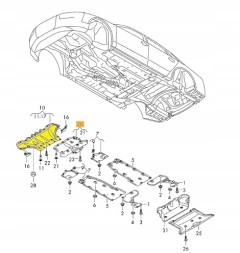 Audi OE 4H0825235H Audi a8 s8 d4 2010-2017 кришка двигуна+ монтажні запонки