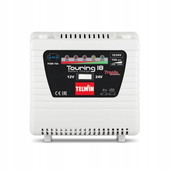 Telwin 8004897983813 Випрямляч 12V/24V Telwin TOURING 18 для акумуляторів Джерело зарядки