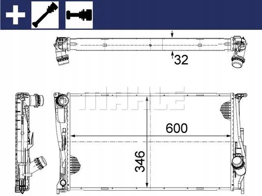 Mahle CR 1083 000S Охолоджувач води cr 1083 000s mahle