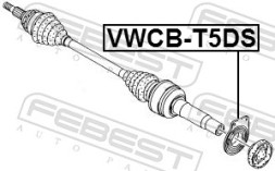 VWCB T5DS FEBEST Підшипник приводно валу