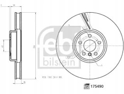 Febi bilstein 175490 Гальмівний диск правий передній 175490 febi bilstein
