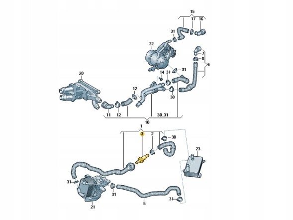 Audi OE 1K0121113A Термостат регулятор охолоджувальної рідини dsg seat oe