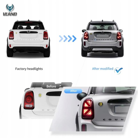 Китай YAB-MN-0528-17 Світильники тиль ne kpl Led Динамічна анімація Тюнінг Mini Countryman II 2 f60 17