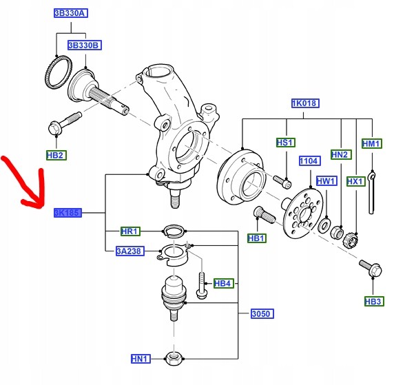Ford OE 6C11-3K186-BC Вимикач лівий FORD TRANSIT Mk6 2006-2014 р.в