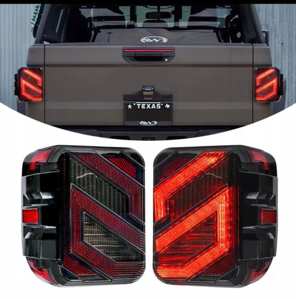 More LED-JT-NEW-S-shape LED ліхтарі задні Jeep Gladiator JT Європа з жовтим покажчиком повороту