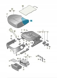 Volkswagen OE 2H0881375 подушка сидіння ASO VW