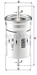 WK 730 1 MANN FILTER Фільтр палива