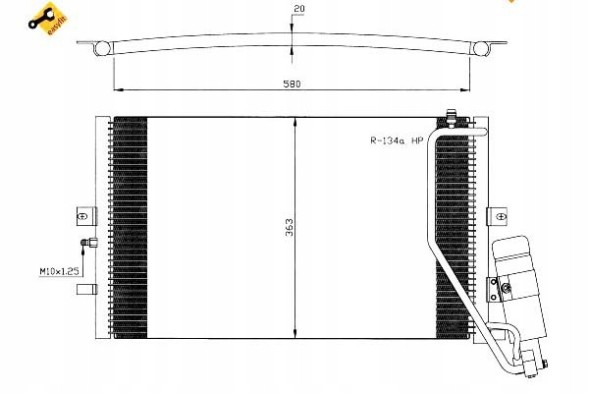 NRF 86227802 NRF Nrf охолоджувач кондиціонера з осушувачем 35558