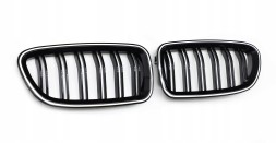 TOPGER KRG-BMW-287 СВІТЛОДІОДНА АТРАПА ГРИЛЬ НИРКИ BMW 5 F10 10-17 ЧОРНИЙ БЛИСК 2 РЕБРА