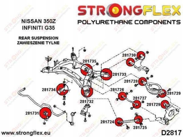 Strongflex SF-281735B Втулка заднього диференціала - задня