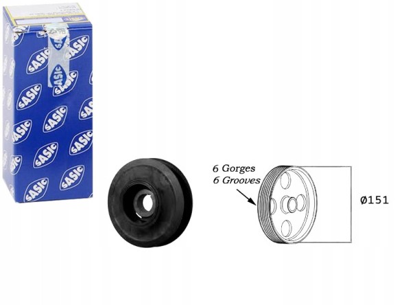 Sasic SAS2156008(HQ) Шків ВАЛА OPEL 2.0 / 2.2 DTI SASIC