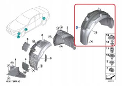 BMW OE 51717374744 Арка задня права оригінальна для BMW G14 G15