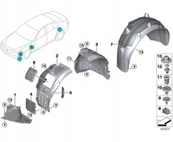 BMW OE 51757374732 Колісна арка права BMW 6 G32