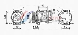 AVA Quality cooling CNAK282 Компресор кліми peugeot 407 купе 2.0 04 - cnak282 ava ava quality cooling