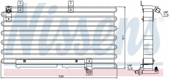 Nissens 94000 Конденсатор радіатора кондиціонування повітря 94000 nissens