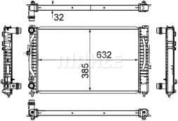 Mahle CR 647 000S Охолоджувач води cr 647 000s mahle audi a4 b5 (8d2)