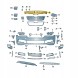 Skoda OE З'єднувальна пластина, сатиновий чорний 3V0853343A9B9