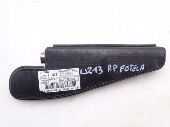 Mercedes-Benz OE 2138607600 GBI_BMW L MERCEDES E-KLASA W213 16-23 ПОДУШКА AIRBAG СИДІННЯ ПРАВА ОРИГІНАЛ НОВА