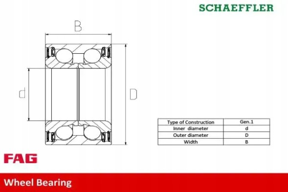 Schaeffler FAG 713 6157 90 Підшипник переднього колеса 713 6157 90 fag mazda 6