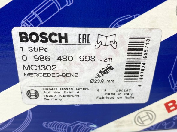 Bosch 0 986 480 998 ГАЛЬМІВНИЙ НАСОС MERCEDES SPRINTER 0986480998