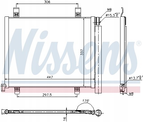Nissens 940254 Конденсатор, кондиціонер nissens 940254