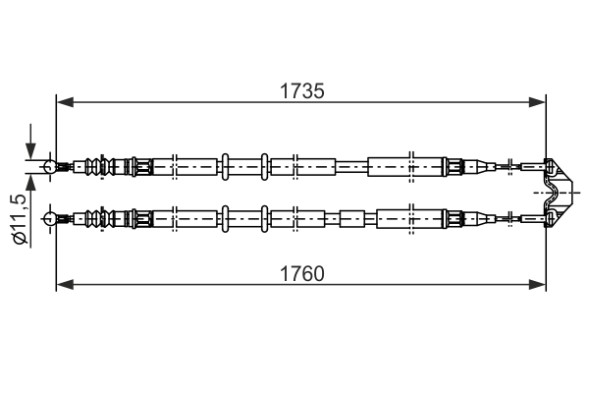 1987477934 BOSCH ТРОС ГАЛЬМIВНИЙ