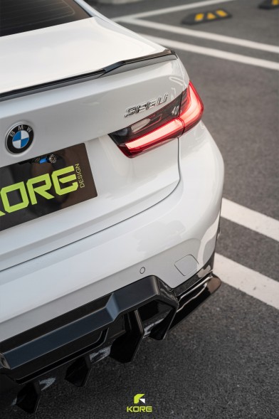 Китай KR0132013 Спойлер для BMW 3 Серії G20 M3 G80 Власний Дизайн Чорний Сапфір KORE