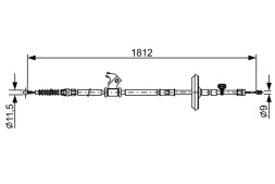 1987482503 BOSCH Трос гальма