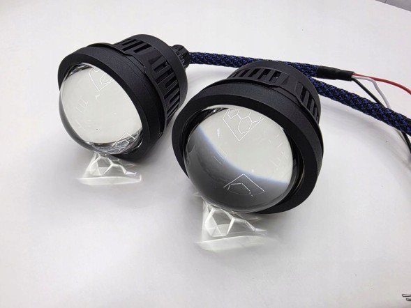 Китай HIGHBEAM-25devil LED лінзи для ближнього світла, дальнього світла 2,5" + підсвітка RED DEVIL EYE