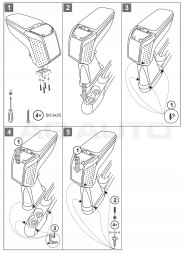 Armster V00368 ПІДЛОКІТНИК ARM 2 Fiat 500, 2008- , Silver