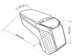 Armster V00368 ПІДЛОКІТНИК ARM 2 Fiat 500, 2008- , Silver
