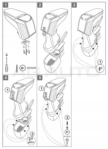 Armster Yaris III Підлокітник ARM2 Toyota Yaris, 2011-2014 рік,Бкс
