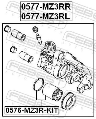 Febest 0577-MZ3RR Гальмівний супорт 0577-mz3rr febest ford c-max i ii