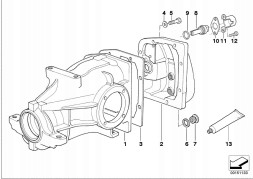 BMW OE Накладка заднього моста BMW E34 OE 33111212337