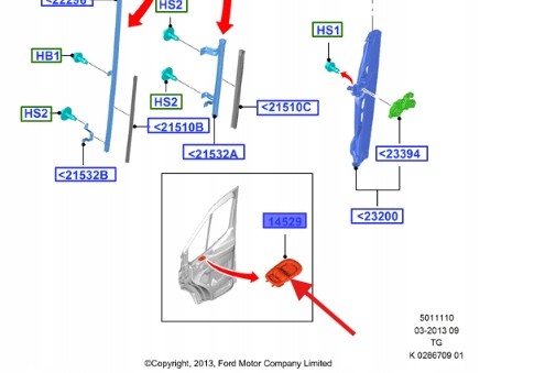 Ford OE Перемикач склопідйомника дверей водія FORD TRANSIT 14- OE 2552062 _BK3T-14A132-CB