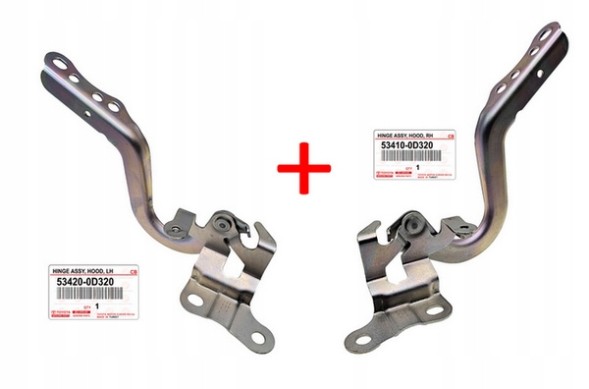 Toyota OE GP| ZAWIASY KOMPLET, 53410-0D320, 534100D320, 53420-0D320, 534200D320 LEWY + PRAWY ORYGINAŁ TOYOTA YARIS III 2011-2020 ПЕТЛІ КАПОТА КОМПЛЕКТ ЛІВА + ПРАВА ОРИГІНАЛ