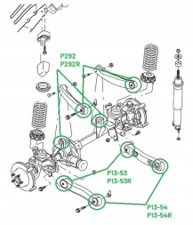 Kalgum KG-000843 Jeep wj wg polibusze комплект нижніх важелів комплект пу втулок